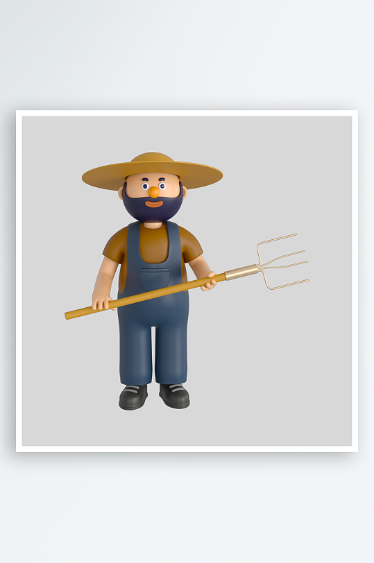 水彩3D立体人物免抠素材-众图网