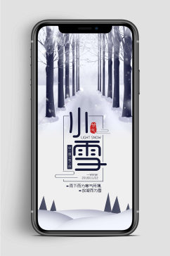 小雪节气传统节气手机海报