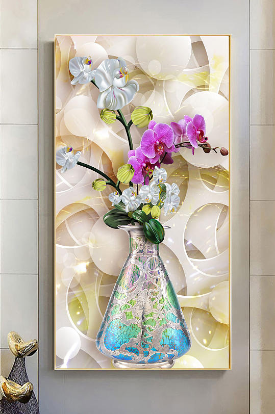 彩色高清花瓶装饰画-众图网