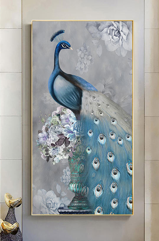 孔雀玄现代关装饰画