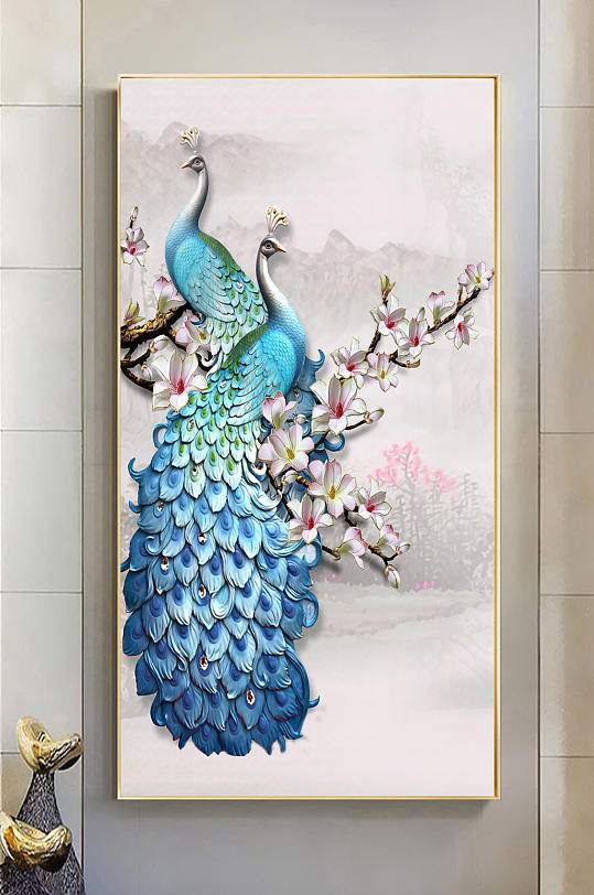 水墨孔雀素材_水墨孔雀模板_水墨孔雀设计图片免费下载-众图网