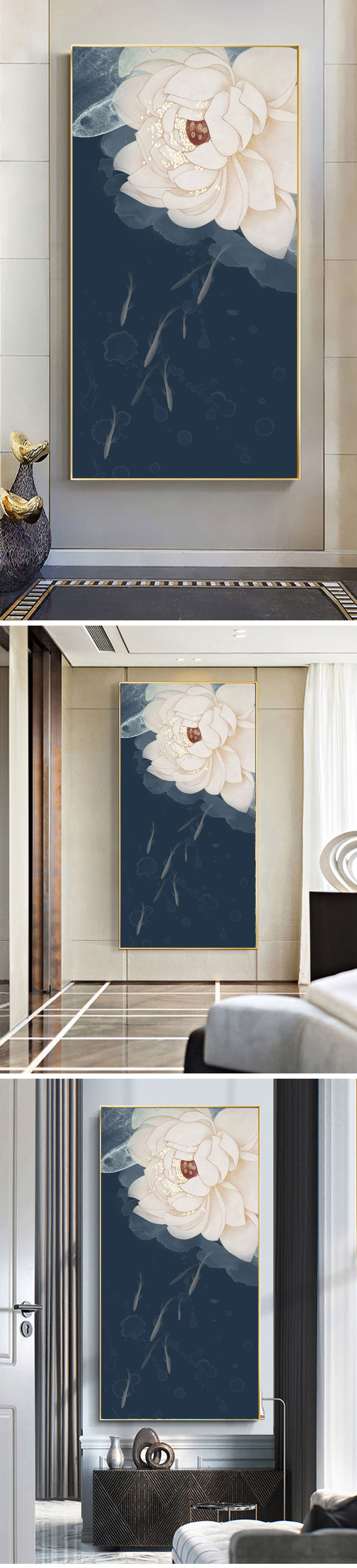 高清花卉玄关装饰画素材