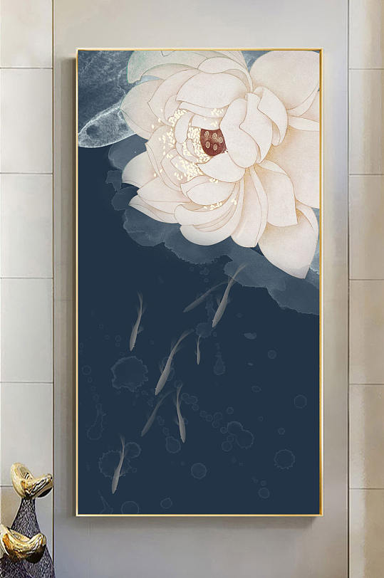 高清花卉玄关装饰画-众图网