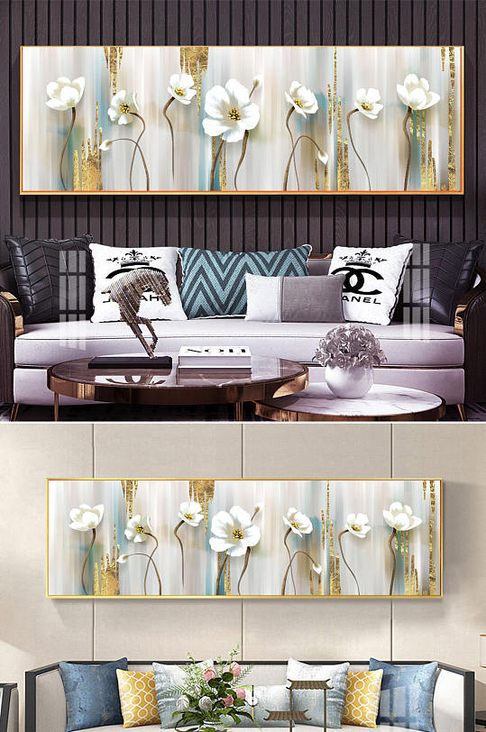 清新花卉床头装饰画-众图网