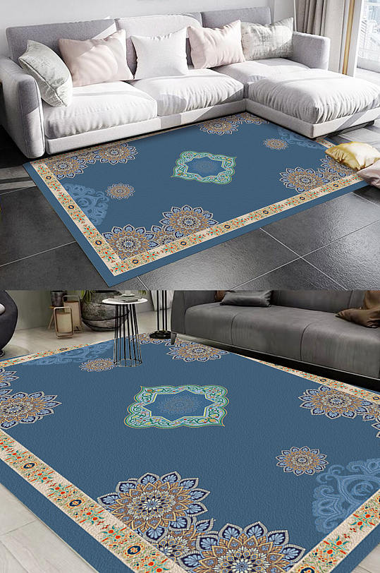 中式花纹地毯花边中式