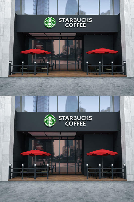 门头店招立体字样机-众图网