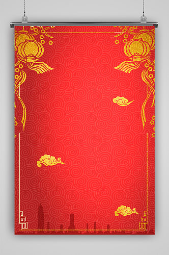 新年喜庆节日婚庆春节红色背景
