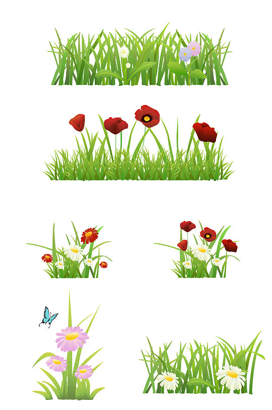 元素植物小草草地