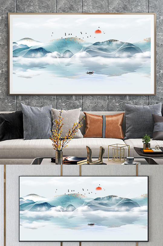 客厅挂画艺术画-众图网