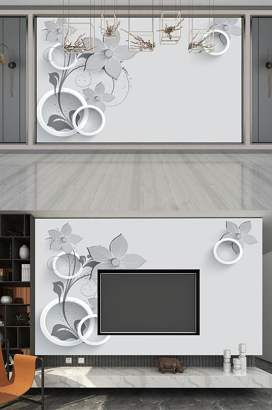 几何图案背景墙