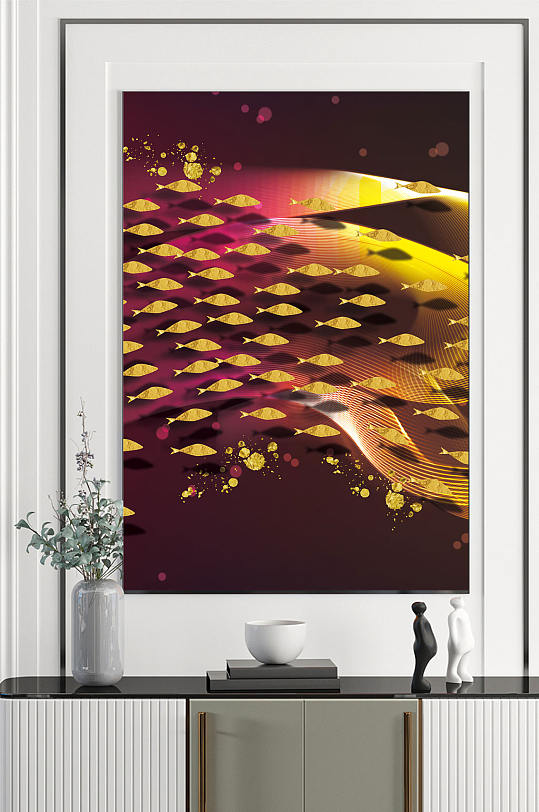 大气中国风中式鱼 挂画-众图网