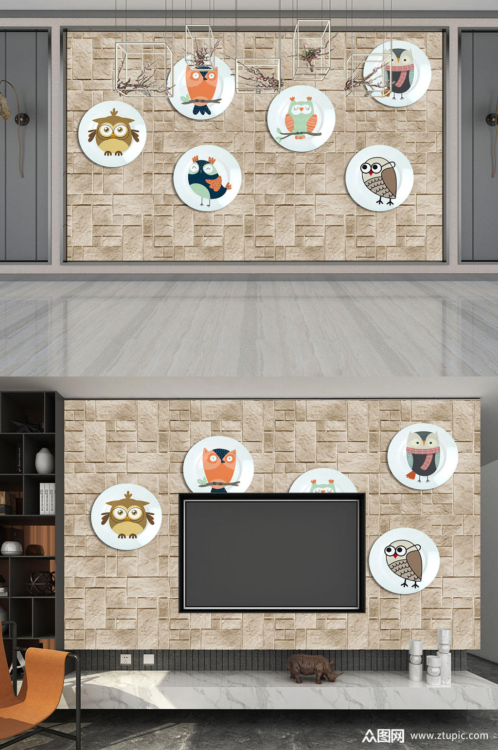 卡通背景墙 动物素材