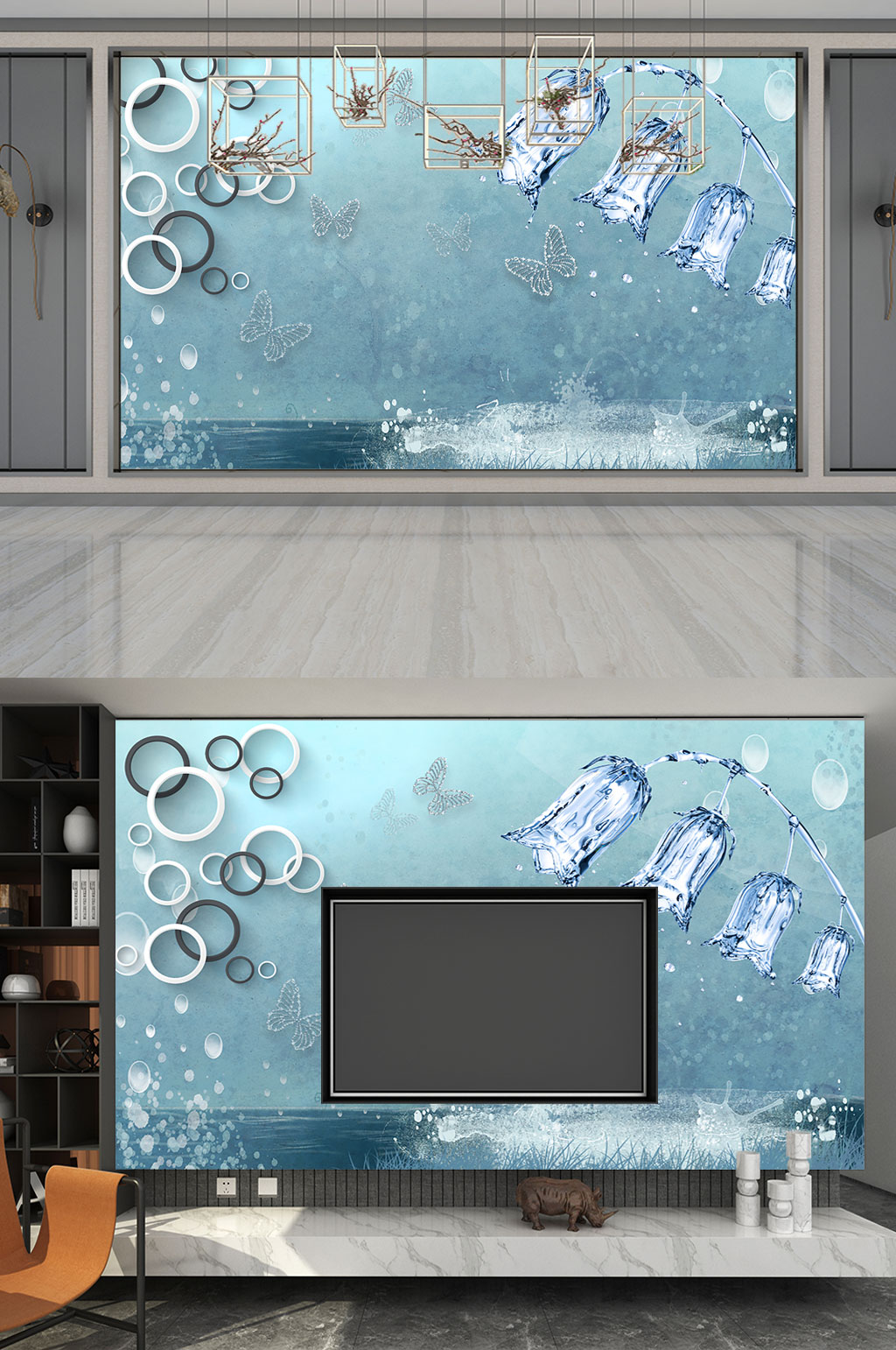 现代创意背景墙素材