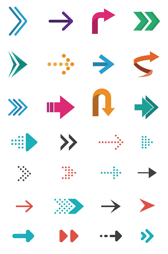 彩绘箭头标志集合