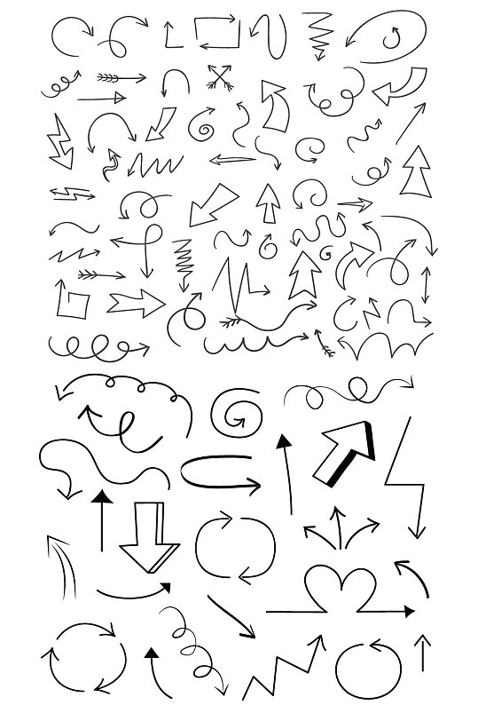 线形箭头标志图案-众图网