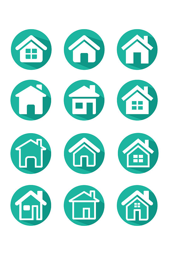 矢量常用地址图标手机名片