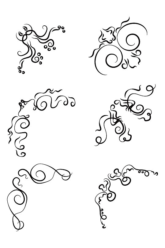 中式古典花纹直角花边-众图网