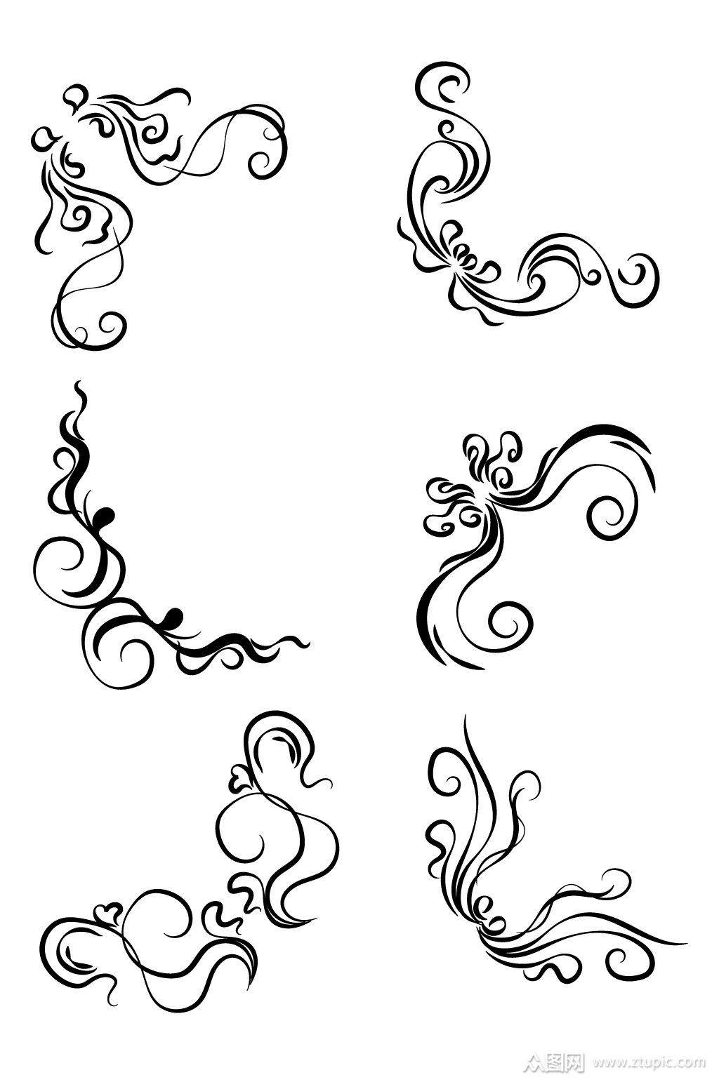 欧式花纹边框矢量素材