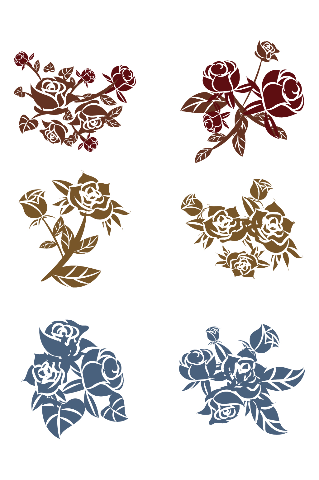 玫瑰花图案设计简单图片