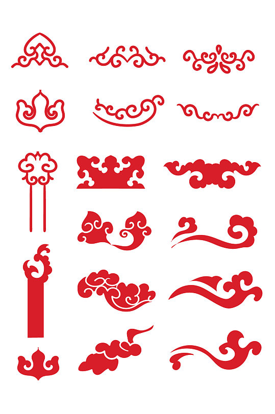 中国风祥云花纹图案