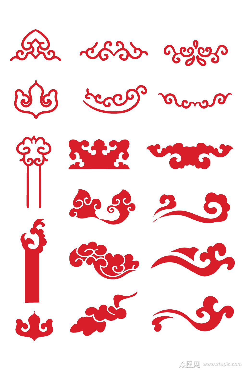 中国风祥云花纹图案