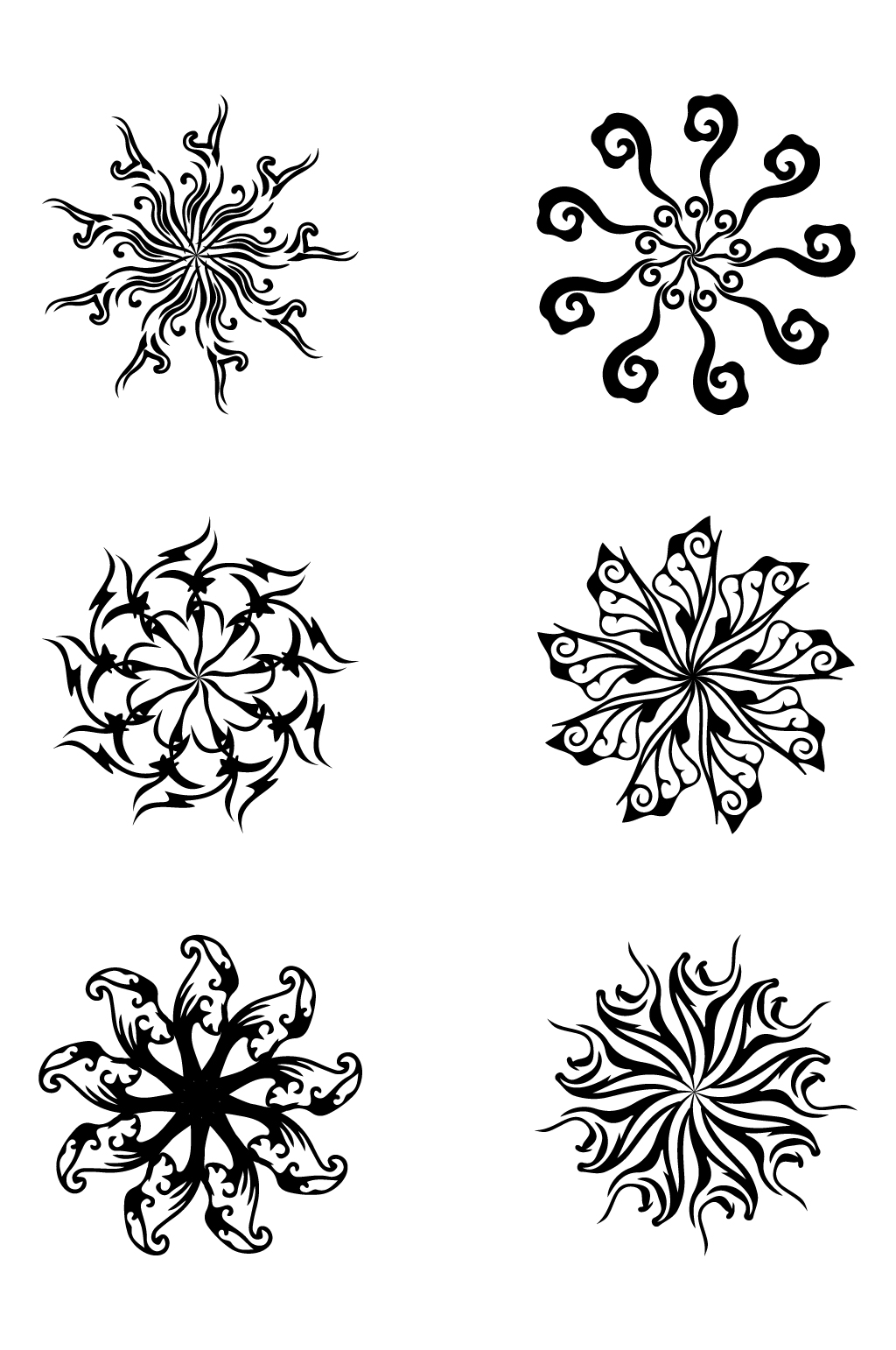 手绘彩绘花纹底纹素材