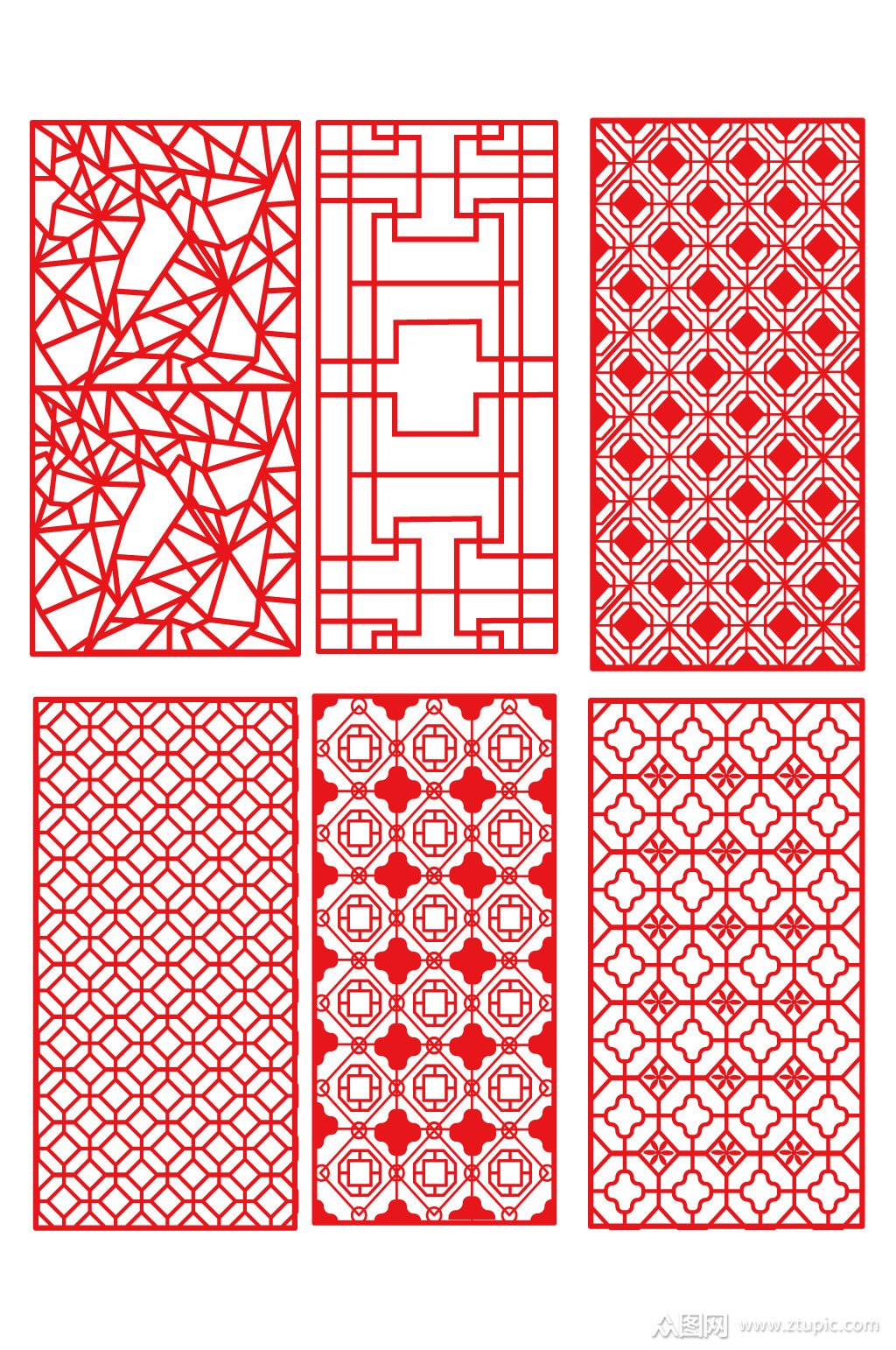 春节剪纸花纹窗花