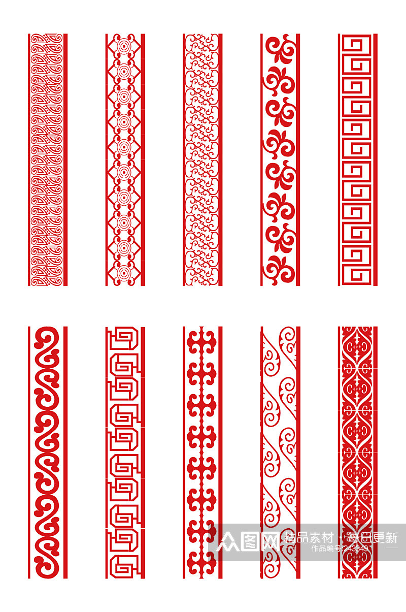 中国风素材复古花纹 藏式边框素材素材