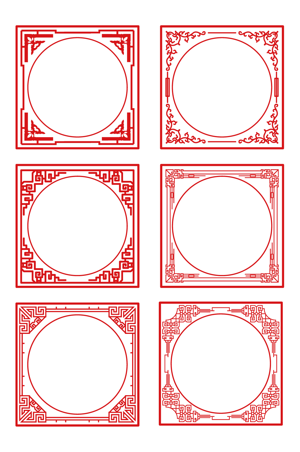 中国风古典中式底纹素材