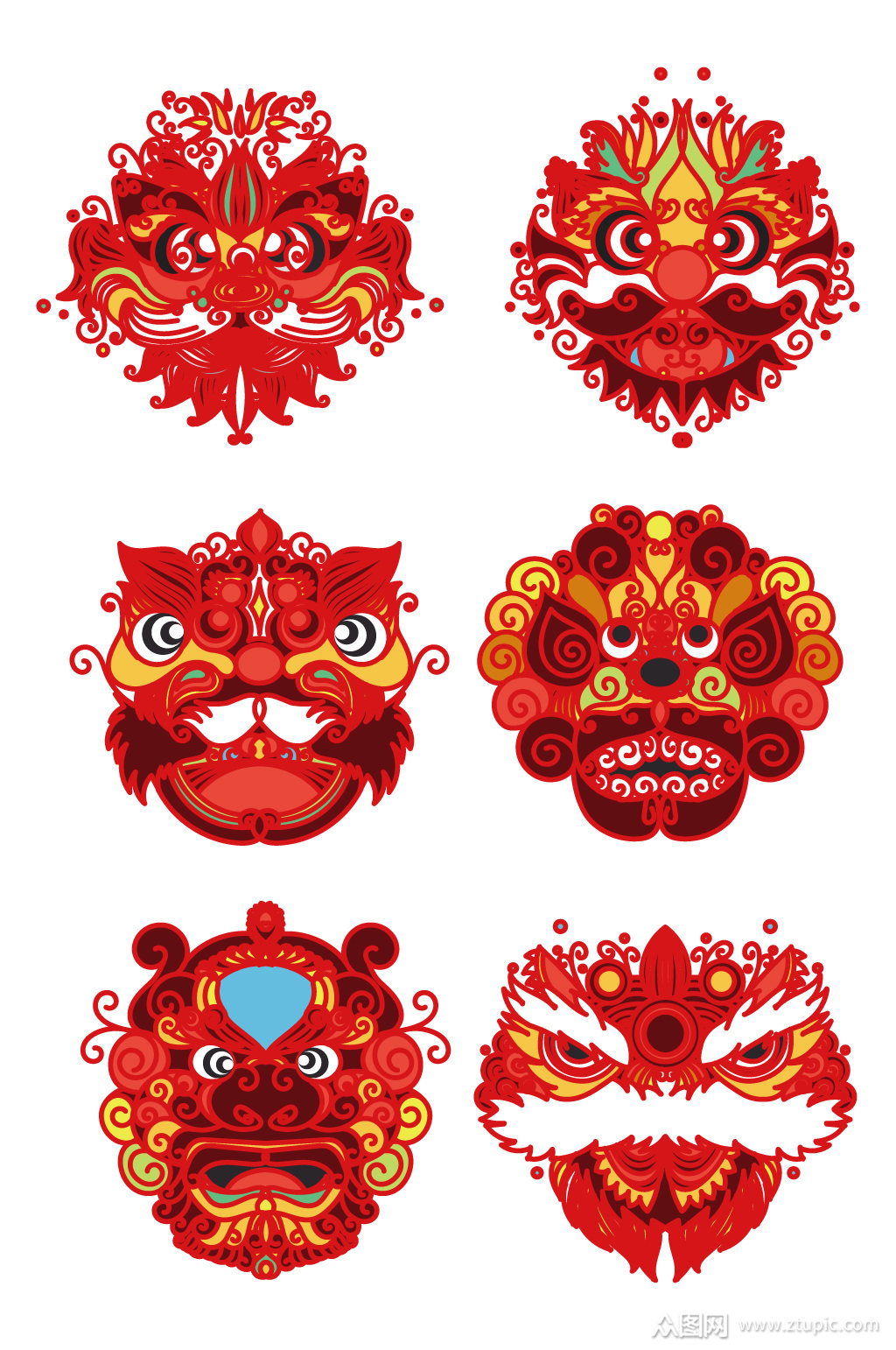 舞狮图案素材免费下载,本作品是由招財進寳上传的原创免抠元素素材