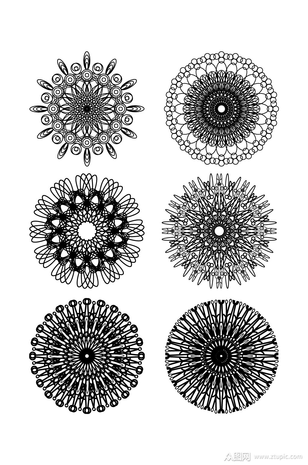 圆形蕾丝花边图案样式