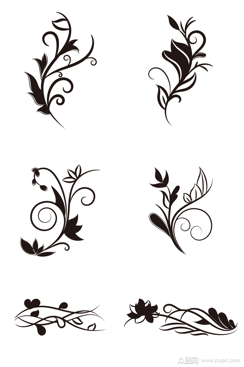 植物花卉花纹图案模板下载-编号243150-众图网