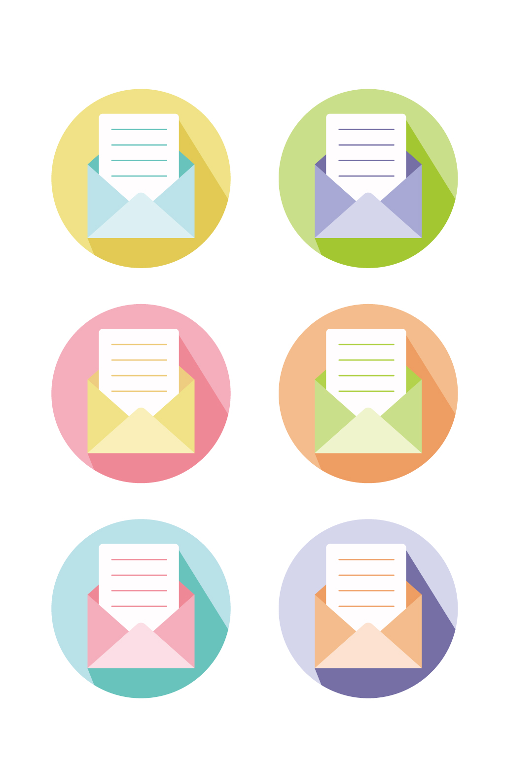 黄色纸质收发邮件小图标模板下载-编号243139-众图网