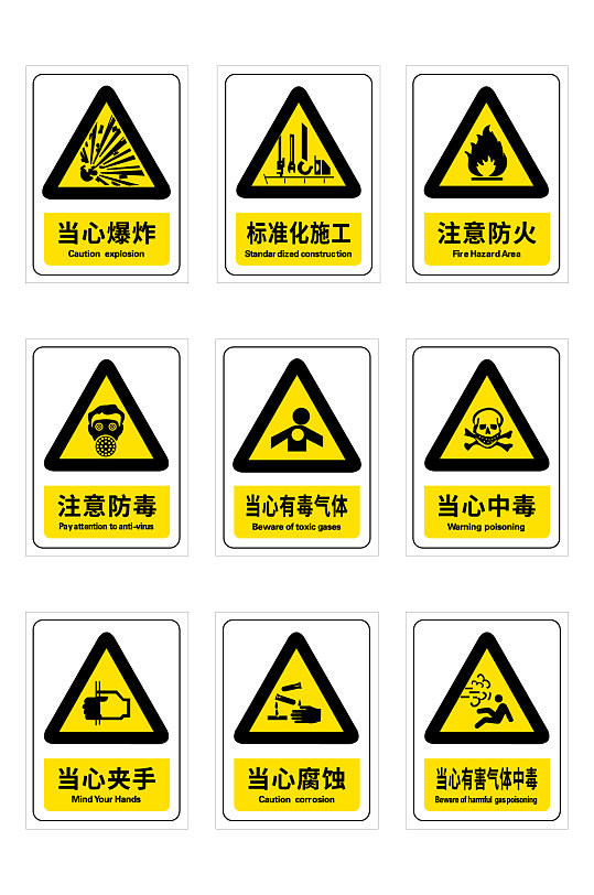 安全警示标识标牌警示牌