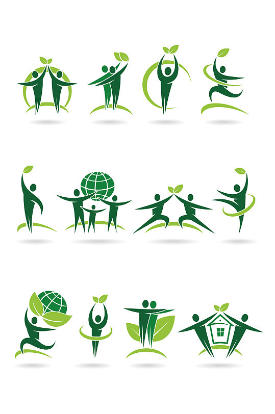 绿色环保宣传小图标