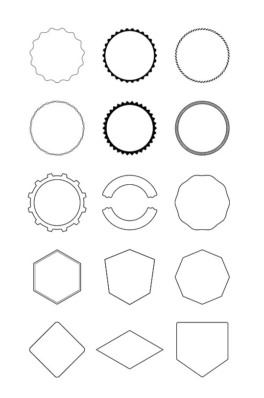 线形几何圆形边框