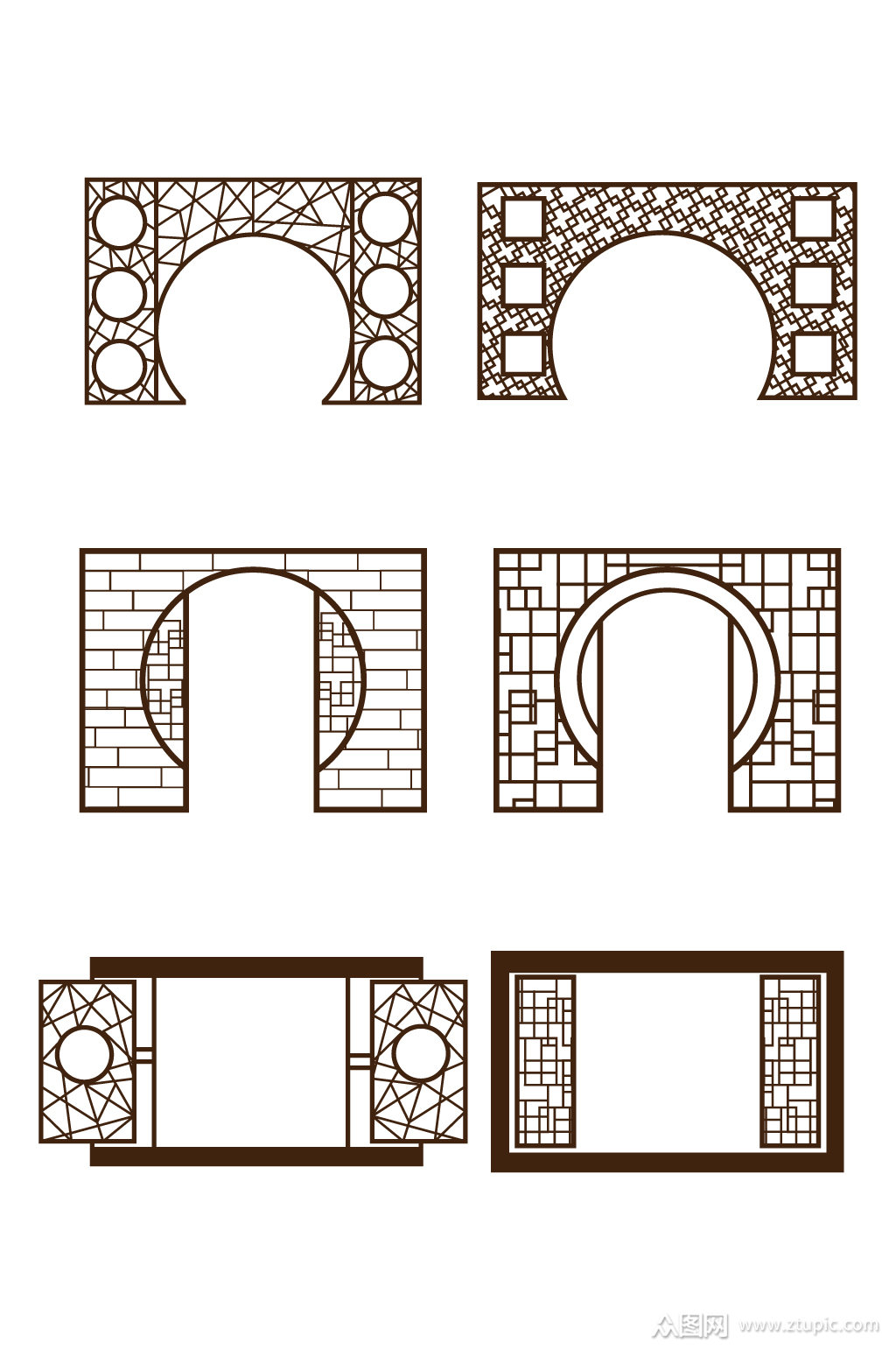 中式古典屏风窗户