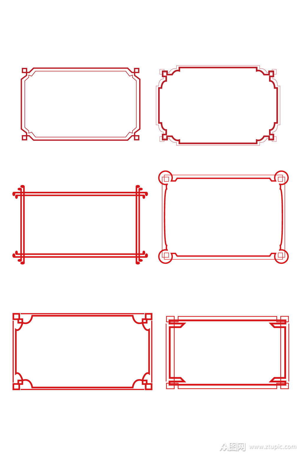 中国风窗户边框图案设计