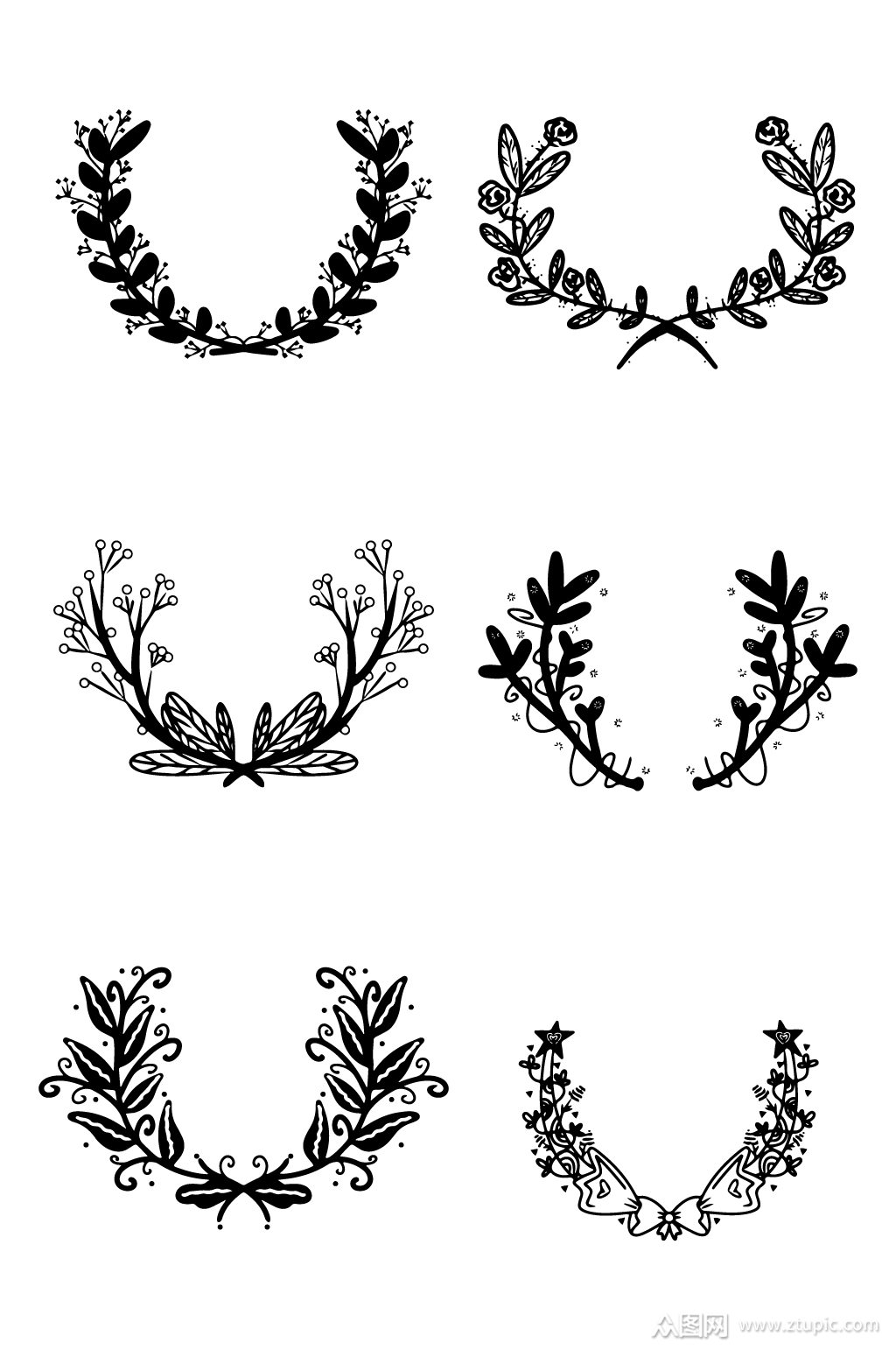 荣誉徽章花纹装饰素材