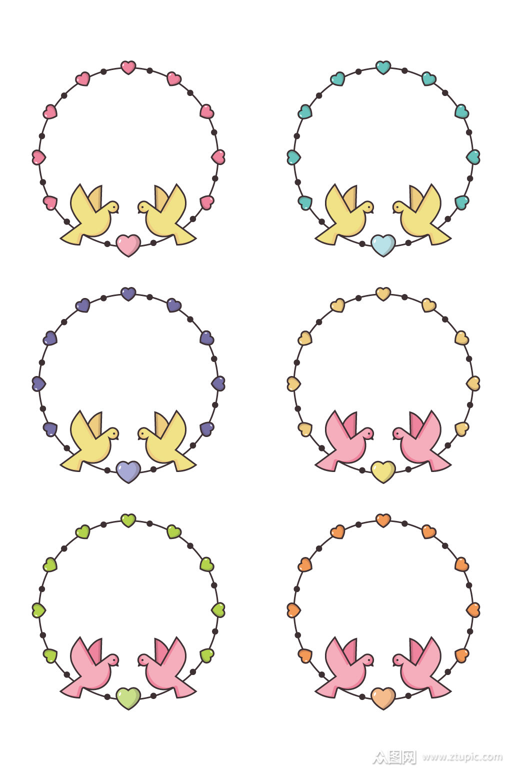 可爱边框时尚花纹