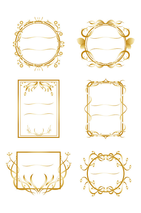 现代创意花边手绘花纹