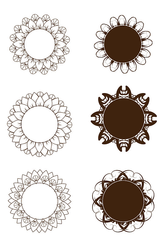 圆形蕾丝花纹花边