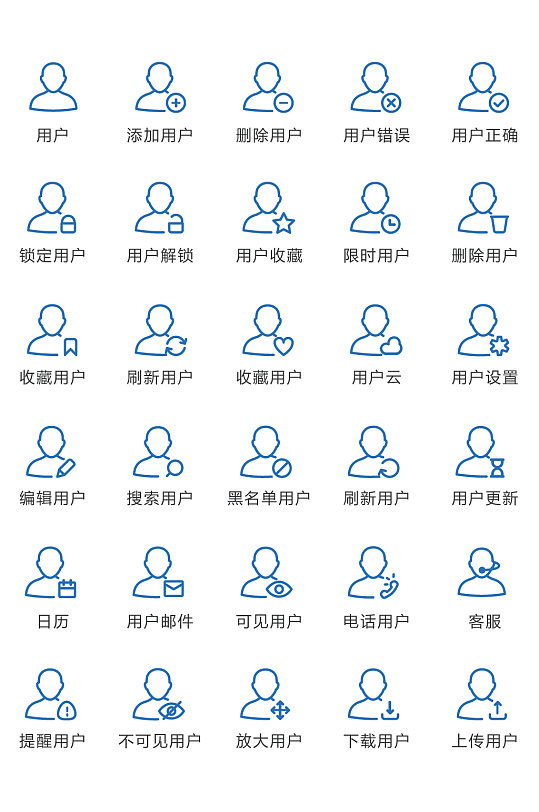 互联网用户头像矢量