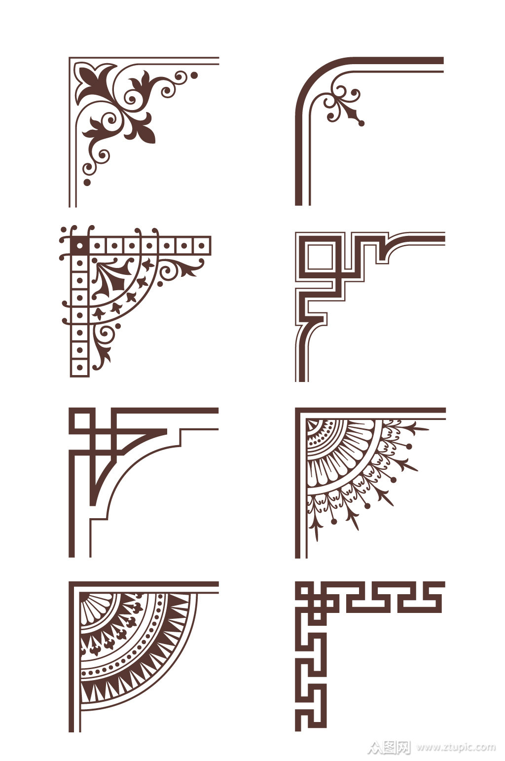 欧式边角镂空花纹边框