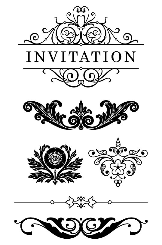 矢量欧式花纹装饰