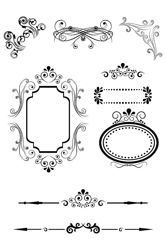 黑白底纹边框图片-黑白底纹边框设计素材-黑白底纹边框模板下载