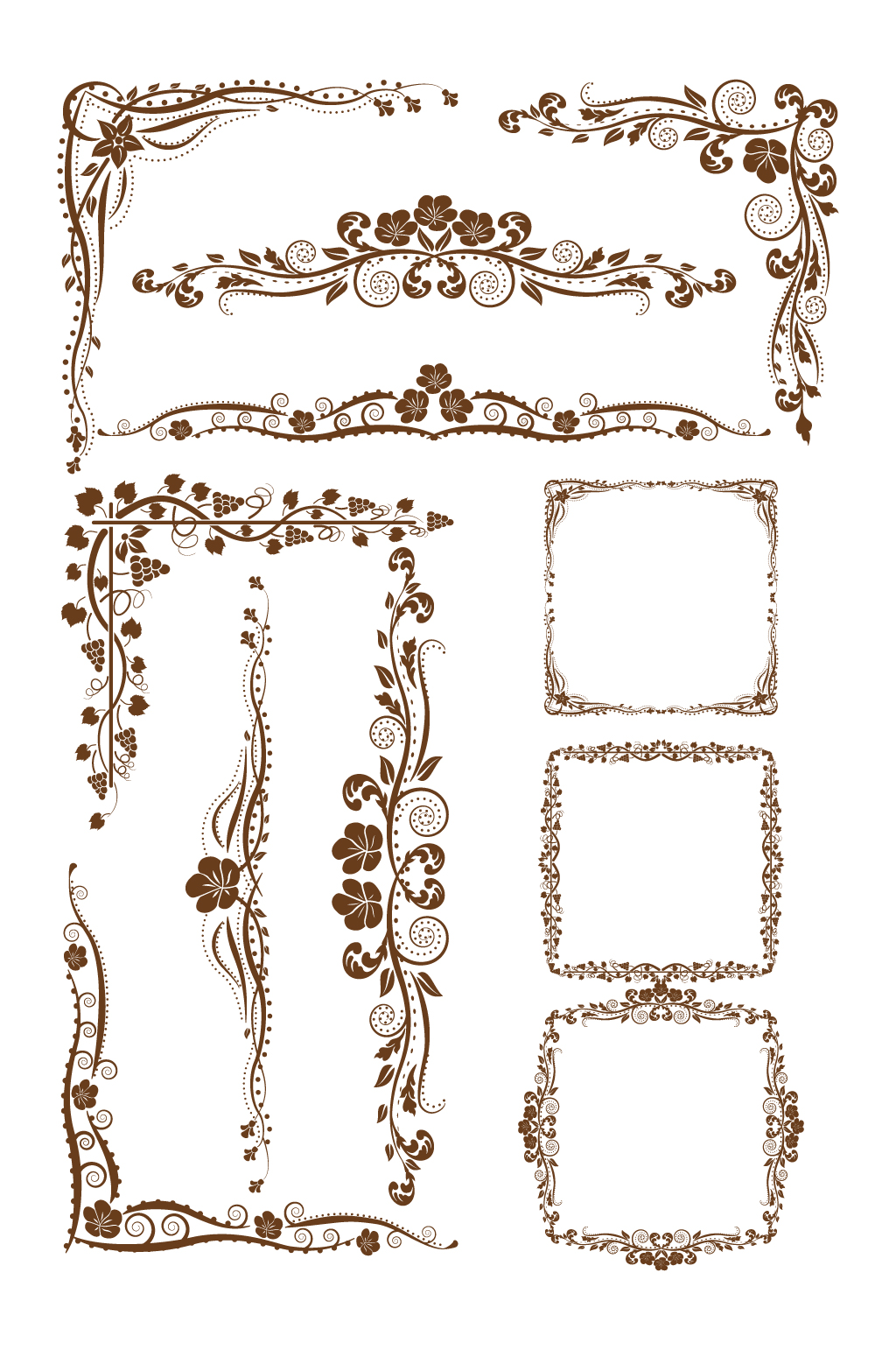 花纹花边边框图案模板下载-编号253541-众图网