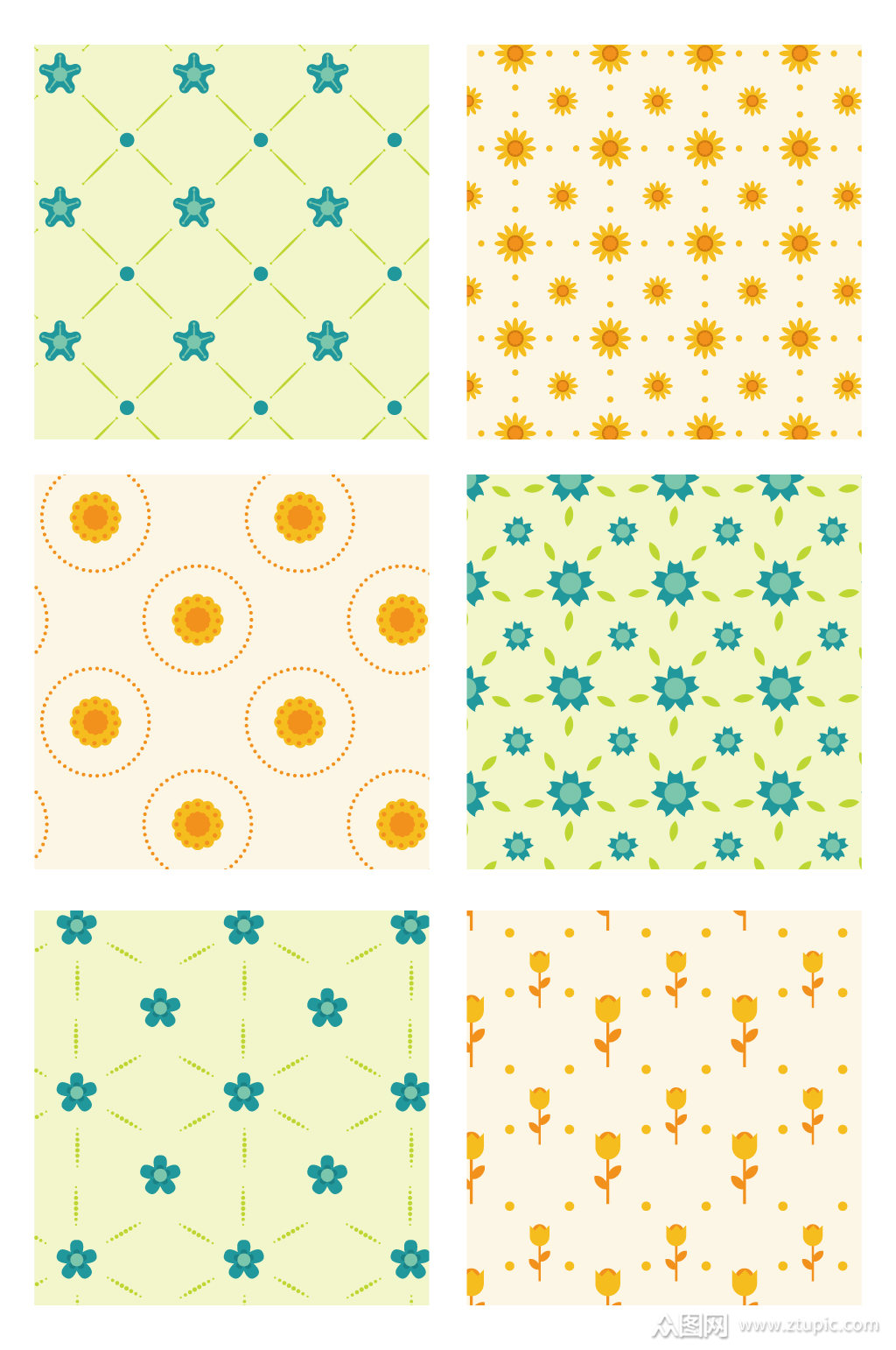 简约小清新花纹图案模板下载-编号253493-众图网