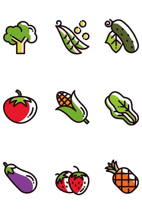 蔬菜水果玉米青菜