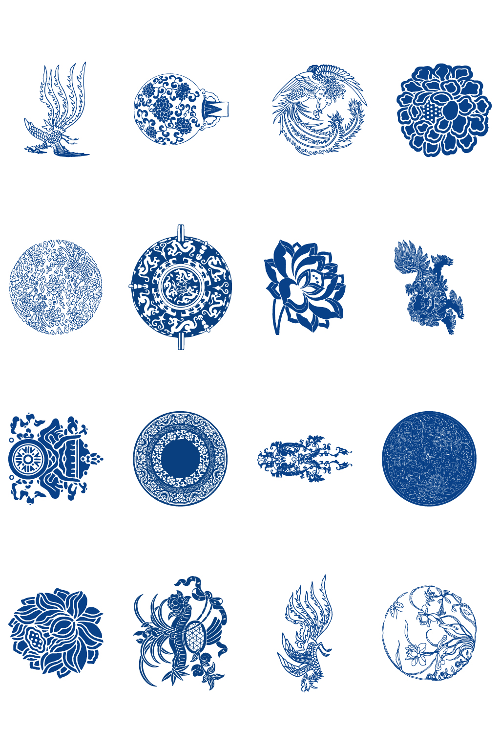 青花瓷常见的花纹纹饰图片